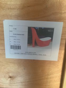 NEW Red High-Heel Acrylic Bathtub (Model C-300) – Unopened Box
