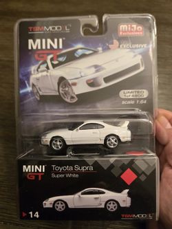 TSM Model Mini GT Mijo Exclusives White Toyota Supra Limited 1 of 4,800