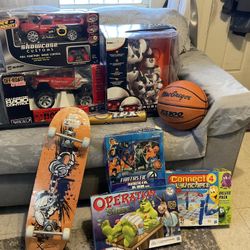 Toys-Remote Control Dodge Ram 1 Large, 1 Small, , New Skateboard,  Operation -Shrek, Connect 4 Launchers.