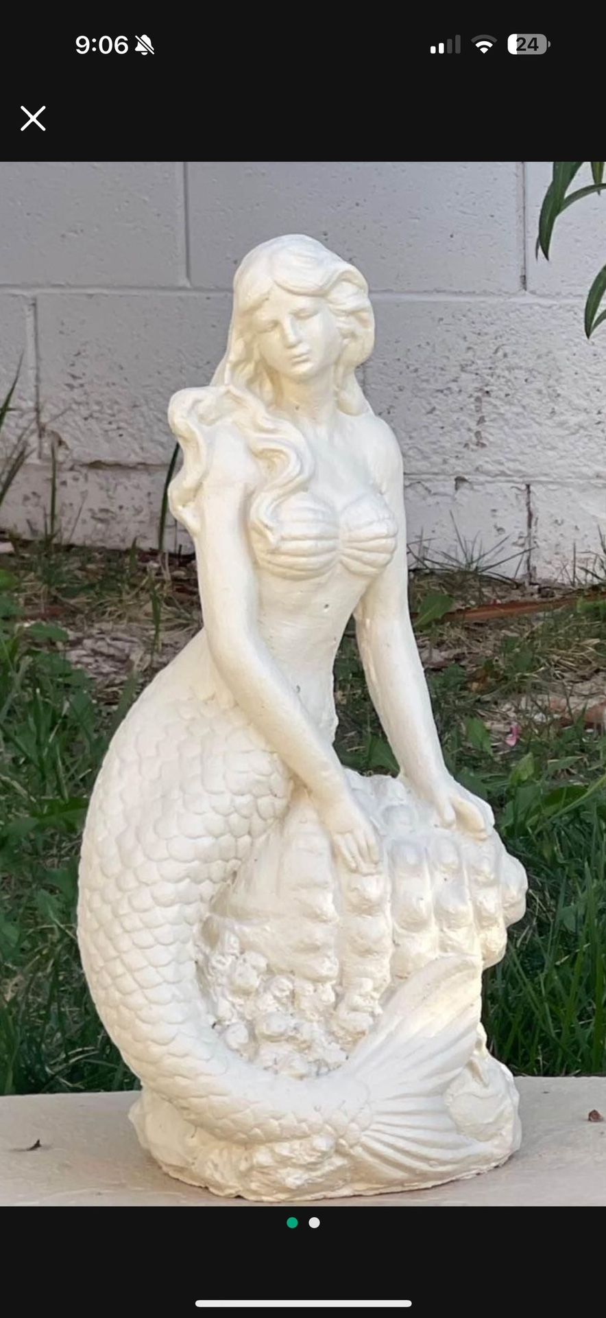 Concrete Mermaid Statue