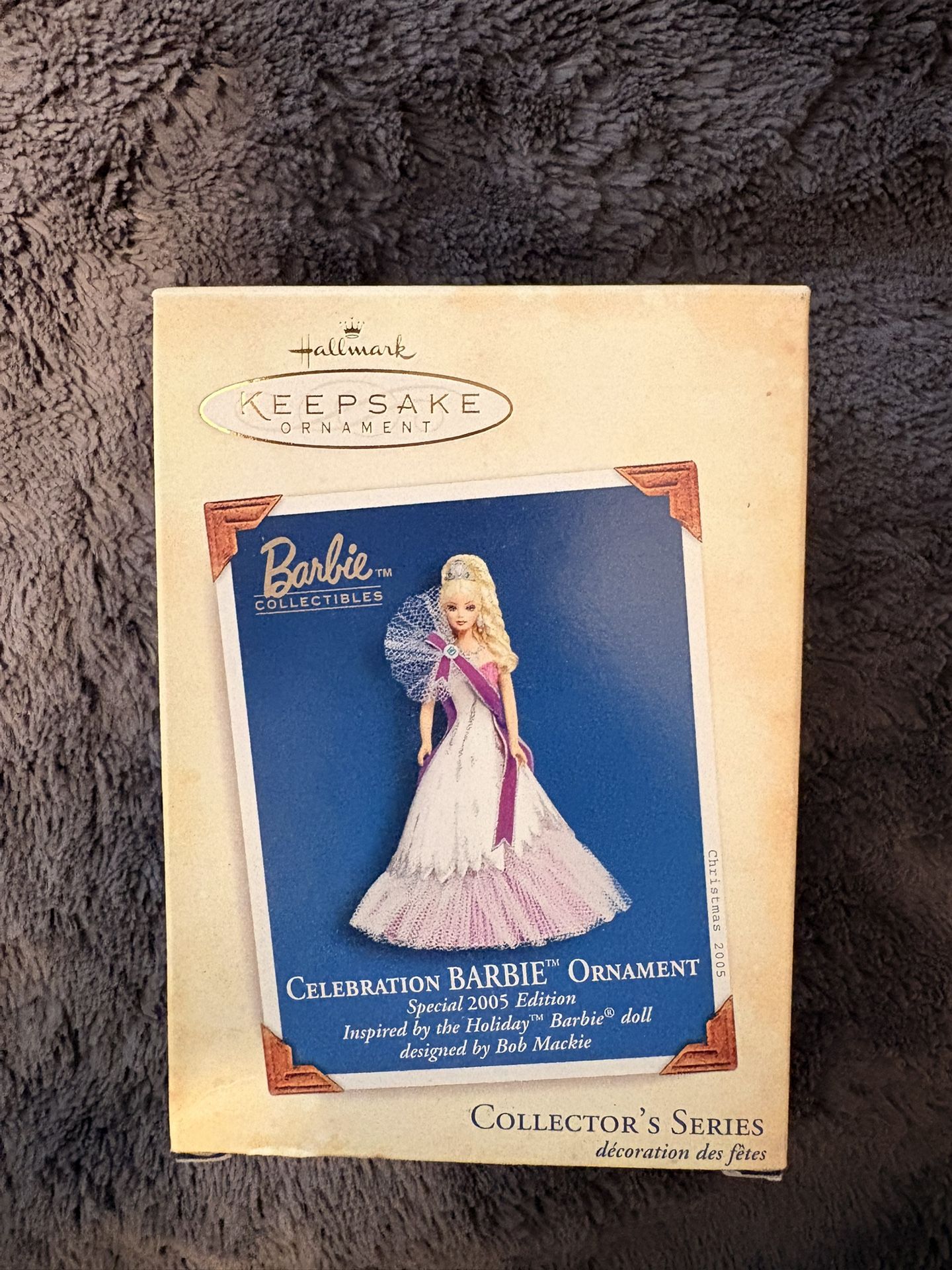 Celebration Barbie Ornament Special 2005 Edition Inspired By Holiday Barbie Doll Designed By Bob Mackie