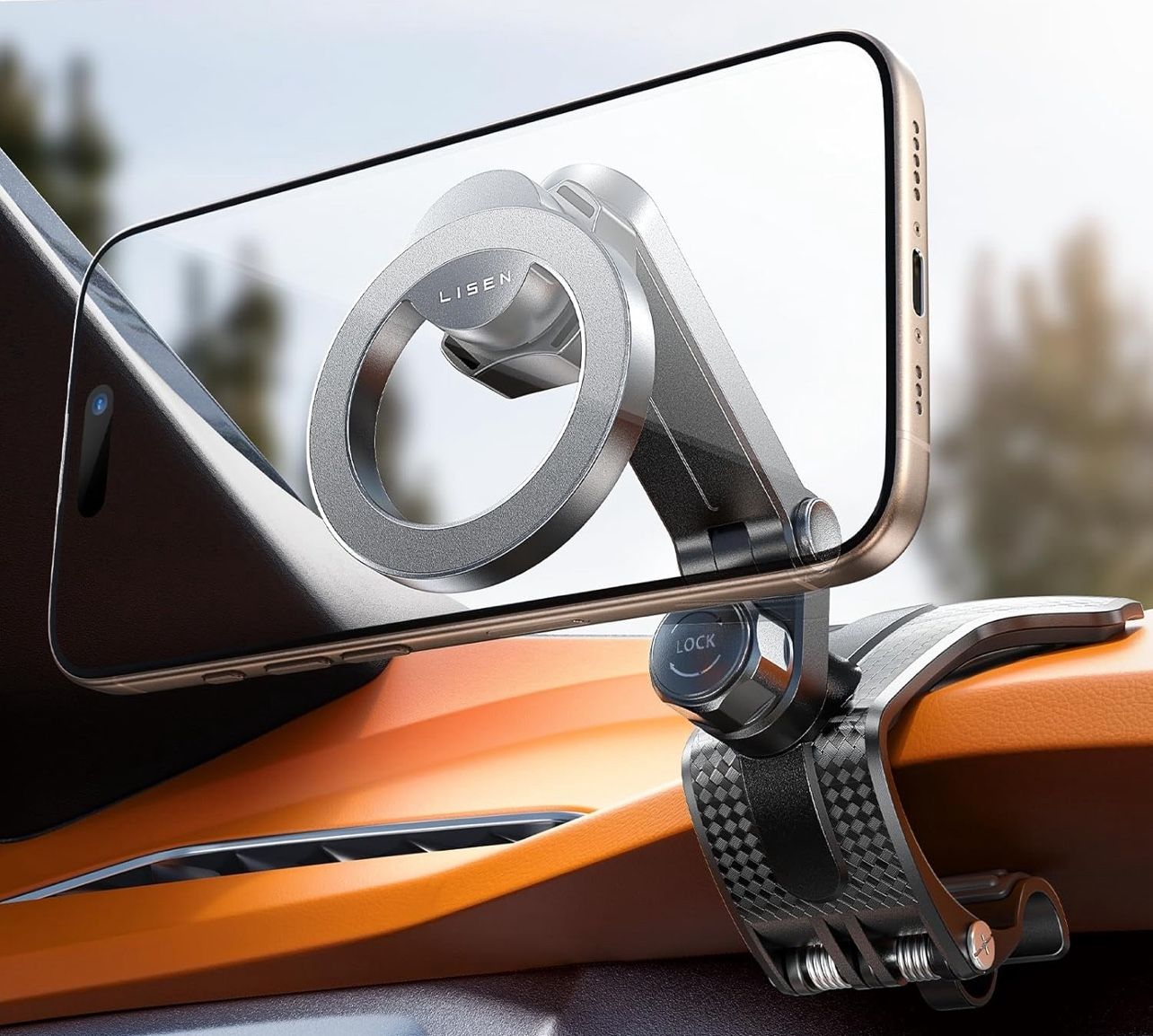 LISEN Primes for Day Delas, for Magsafe 360 Degree Car Phone Holder, Dashboard Cell Phone Holder, Magnetic Holders for Car Dash, Clip Cell Cars Holder