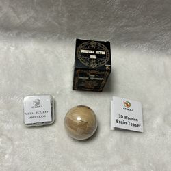 KINGOU 3D Wooden Brain Teaser ball puzzle & Metal Puzzles