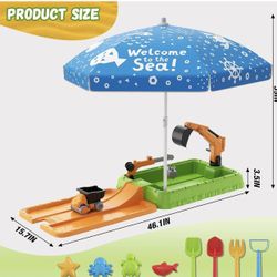 Digger Sandbox With Umbrella 