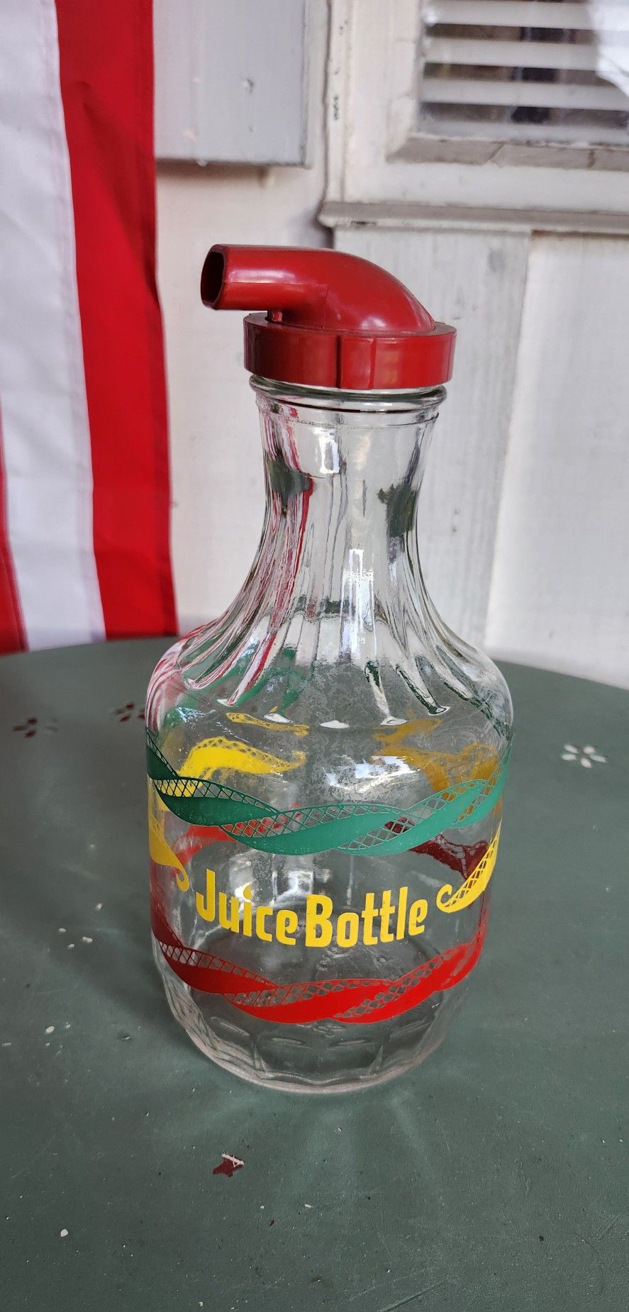 Vintage Douglas Glass Juice Bottle