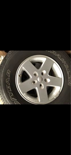 2017 wrangler stock rims and  tires