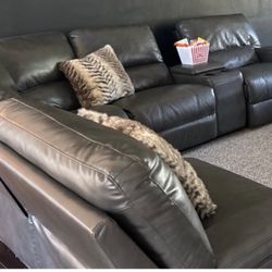 Leather Sectional 