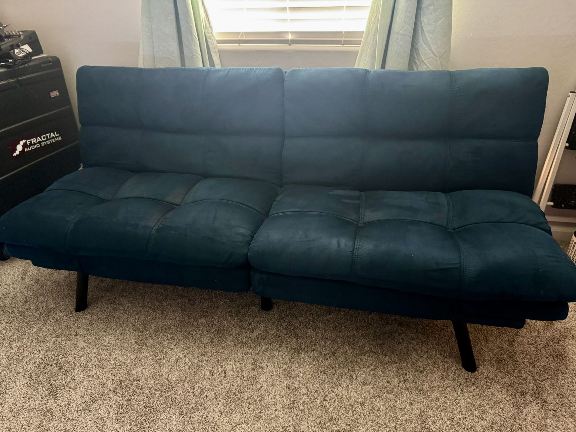 Navy Memory Foam Futon