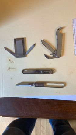Christy Knives, Money Clip With Blade And Nail File, Small Pocket Knife