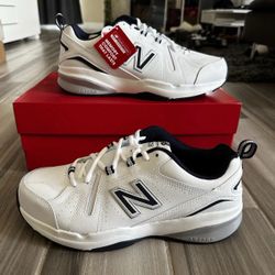 Men's New Balance 608 V5 Running Shoes - White Blue (4E Wide Width) - Size 9