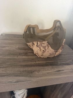 Airsoft Half Face Mesh Mask Desert Camo