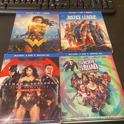Dc Blu-ray Collection (wonder Woman,justice League,Batman V Superman,suicide Squad)