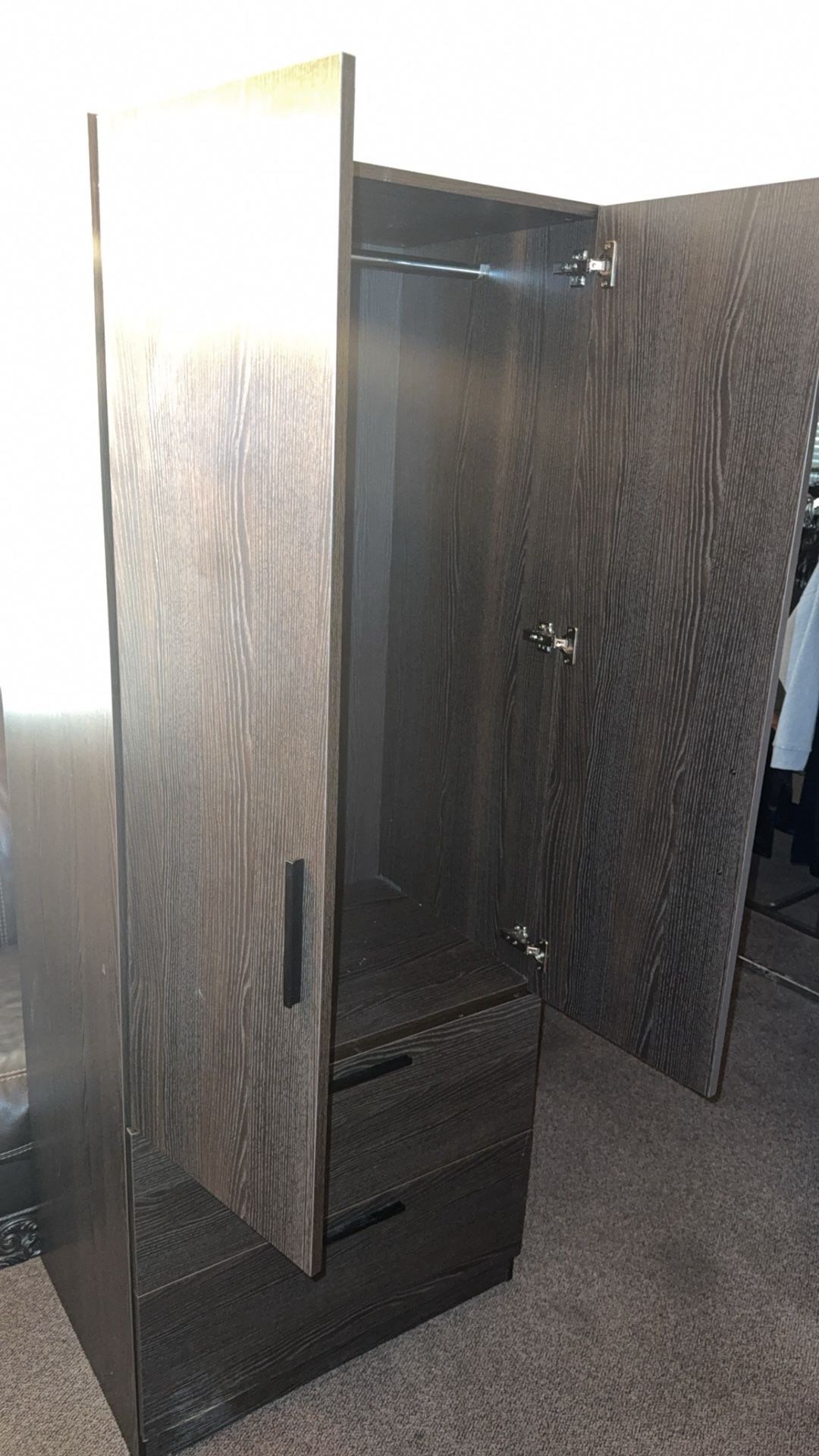 Cherry Wood Tall closet cabinet