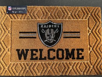 Raiders Welcome Door Mat