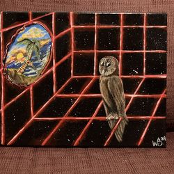 “The keeper” hand painted acrylic.