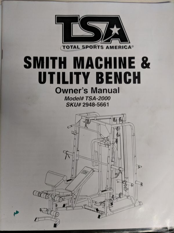 Tsa Smith Machine And Bench For Sale In Tacoma Wa Offerup