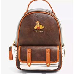 Loungefly Winnie the Pooh Oh, Hunny Exclusive Disney Stripe Mini Backpack NWOT