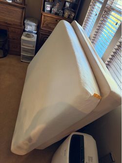 Full size “Simmons” memory foam mattress, with box spring