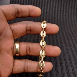 14k Gold Plated Puff Anklet