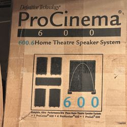 Definitive Technology ProCinema 600 5.1 Home Theater Speaker System + Wall Mounts