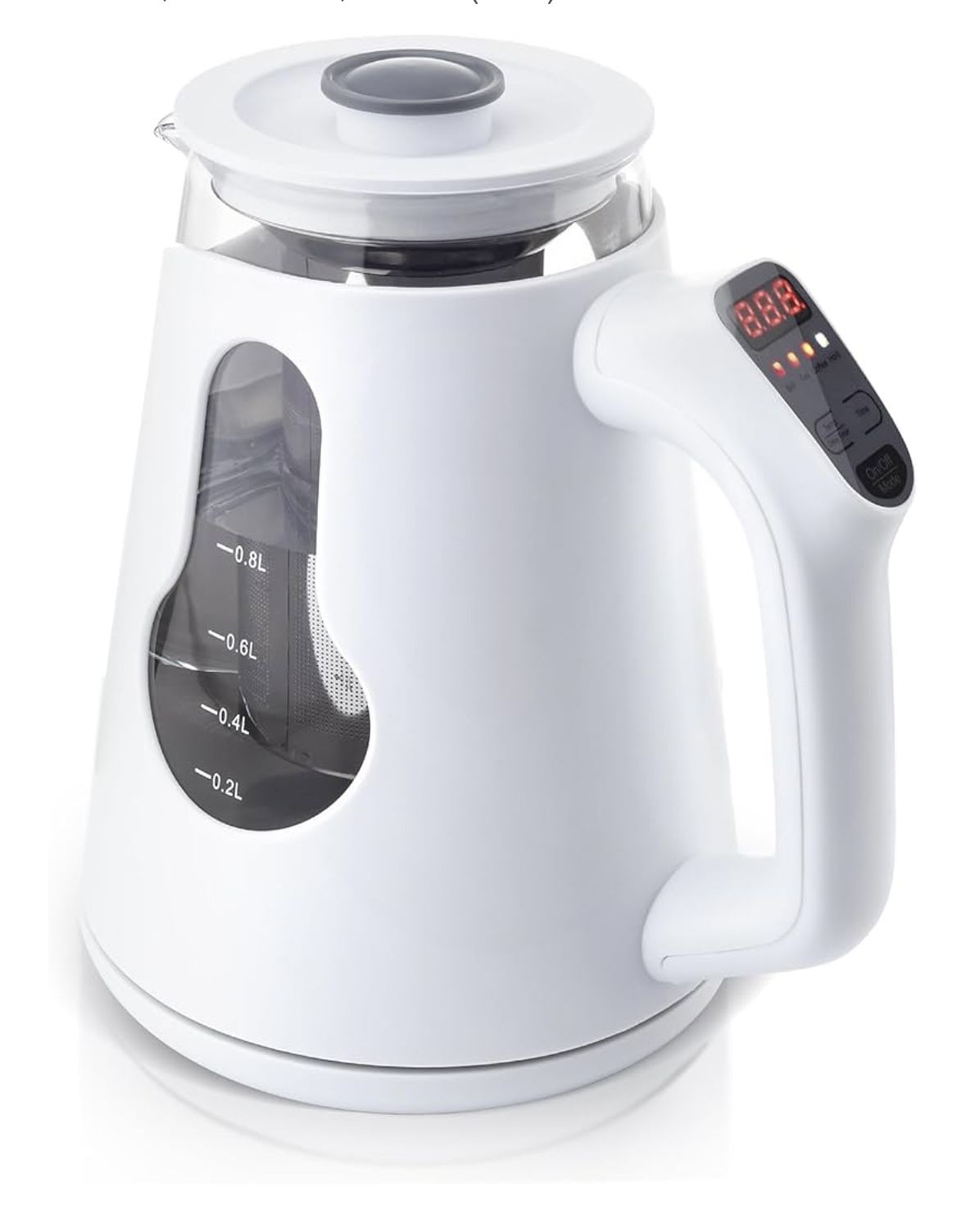 Electric Tea Kettle with 24H Keep Warm&Temperature Control, White new