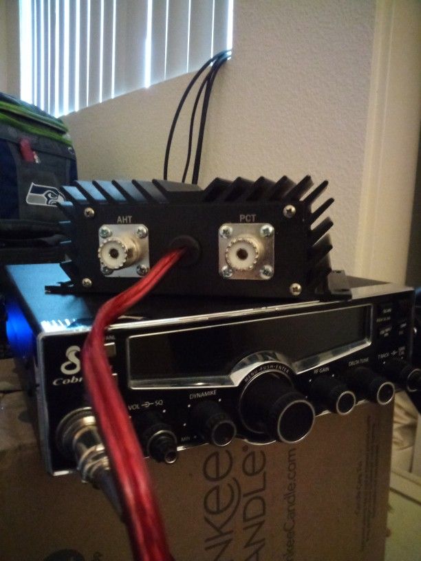 Got A Cobra Radio The Real Nice One That Has Scan And Has Even The Weather Has Talked Back Swrf Gain Dynamite And Noise Blanker Comes With An Amplifie
