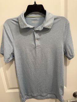 J crew performance light blue mens polo size small