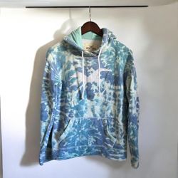 Hollister Co. Blue Tie-Dye Hoodie (Size Small)