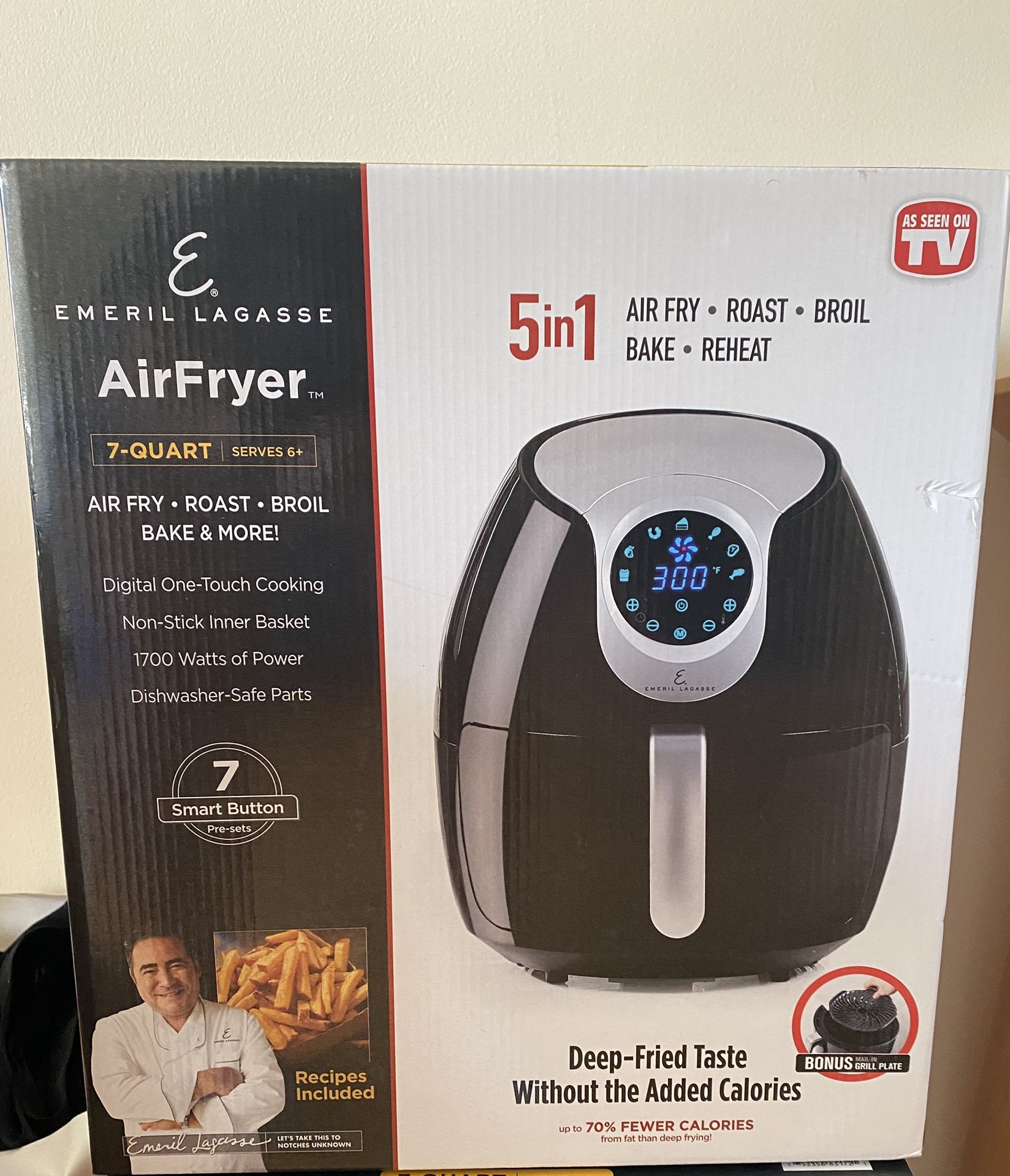 Brand New- Emeril Lagasse Air Fryer, 7 Qt. 5 In 1