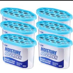 Cajas Absorbentes de Humedad, 10.8 oz, Paquete de 6, Deshumidificador Sin Fragancia, Atrae Humedad Adicional de tu Ambiente