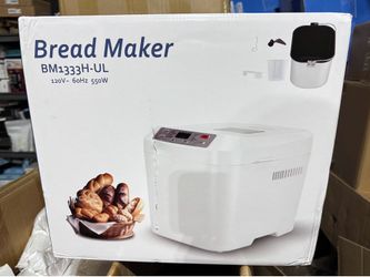 Kitchen in the Box  2lb Bread Machine 550w with Auto Fruit Nut Dispenser, White