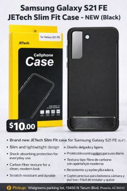 Samsung Galaxy S21 FE JETech Slim Fit Case – NEW (Black)