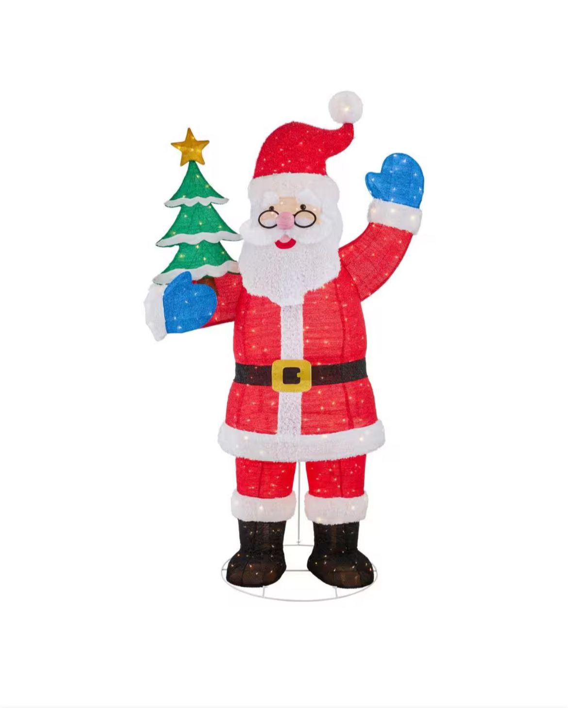8 ft. Yuletide Lane Giant-Sized LED Collapsible Santa Holiday Yard Decoration