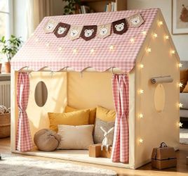 Subeba Kids Play Tent Indoor, beige