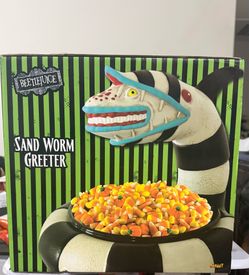 Beetlejuice SandWorm Greeter Candy Bowl brand new