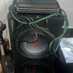 Two 12 Inch Subwoofers and Amp