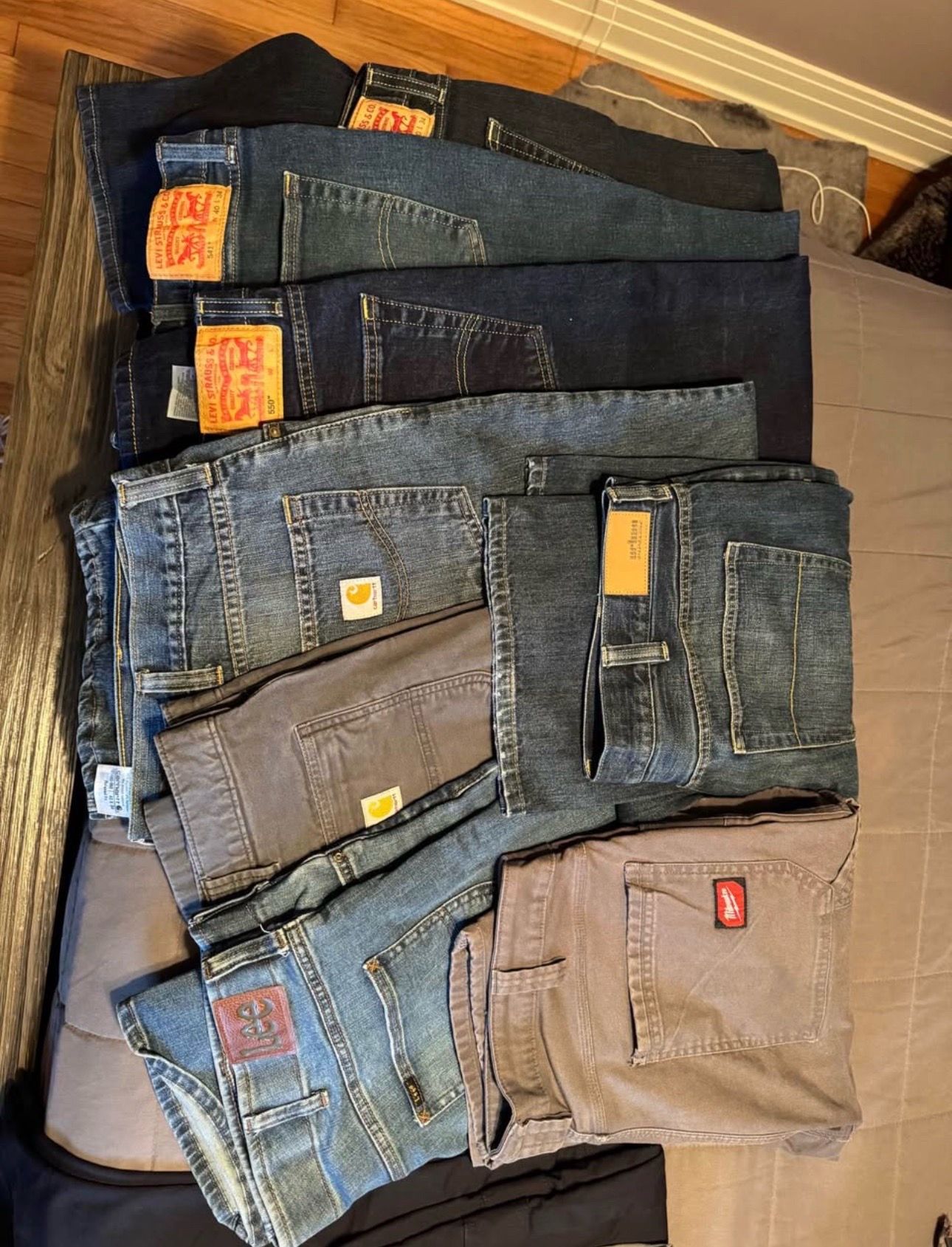 👖 Levi’s & Work Jeans Lot 40-42 – Carhartt, Lee, Work Pants / Zestaw Jeansów Levi’s i Roboczych