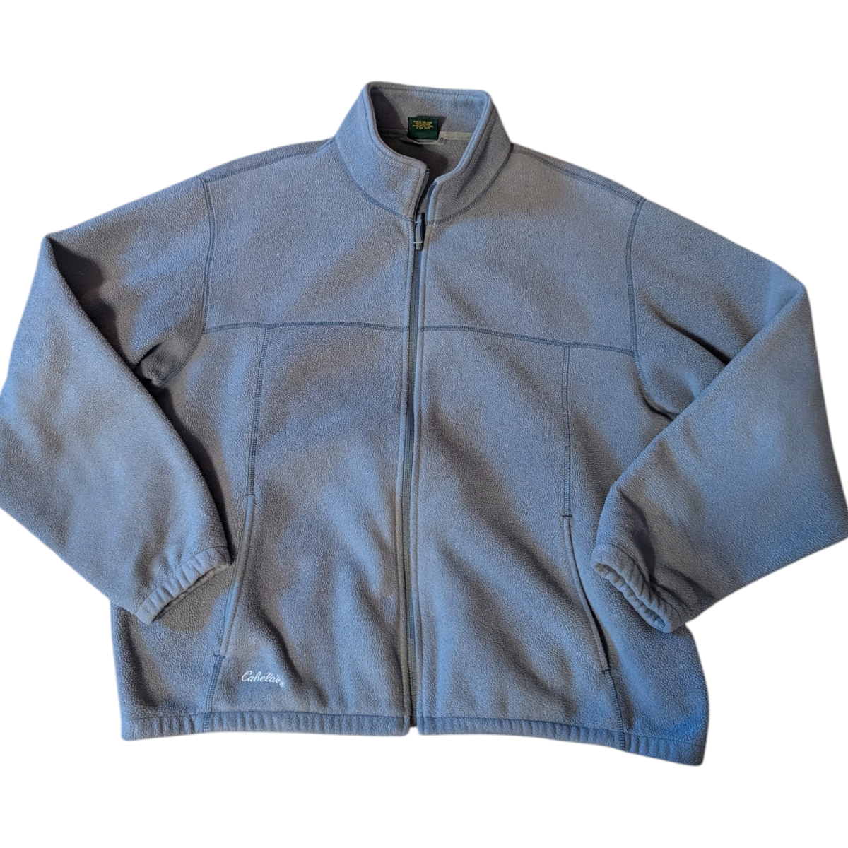 Cabela's Dark Gray Polartec Fleece Long Sleeve Pockets #922790 Jacket Mens XL