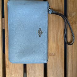 Coach, Wristlet, Baby Blue