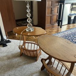 2 End Tables And A Lamp 