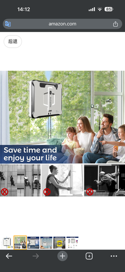 Window Cleaner Robot, W11 Smart Window Cleaning with Dual Water Spray, Remote Control Robot Window Washer for Windows/Tiles/Glass Door(White)