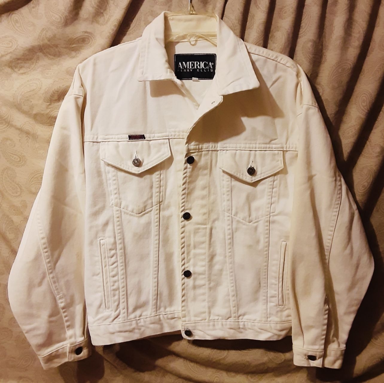 Vintage Perry Ellis America Denim Jacket Size (M) Medium 