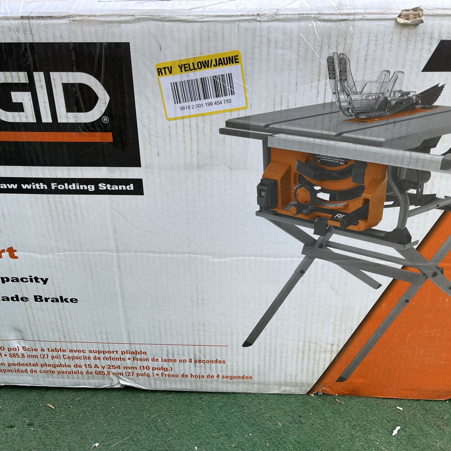 RIDGID 10 in. Table Saw with Folding Stand