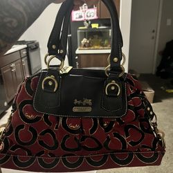 Vintage Red Coach Bag