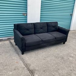 Black Fabric Sofa 