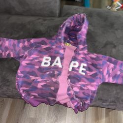 Bape Hoodie Missing Zipper Purple 