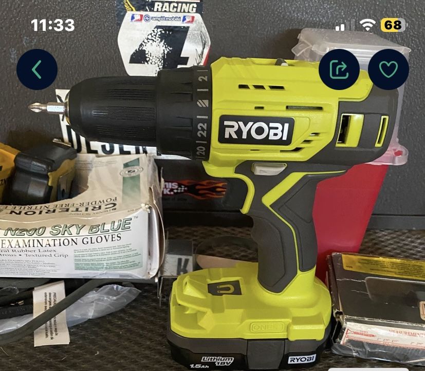 Ryobi Hand Drill With Charger