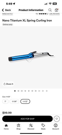 XL NANO TITANIUM 1.5 Inch Curling Iron