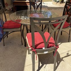 Round Glass Top Dining Table
