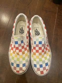 Rainbow Checkered Vans
